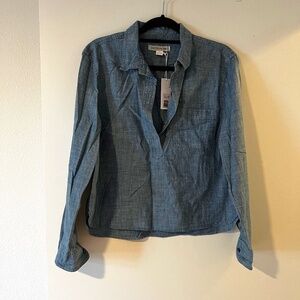 NWT Outerknown blue chambray popover